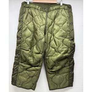 Vtg 80s US Military LINER Cold Weather Trousers Field M65 OG-106 Nylon Quited